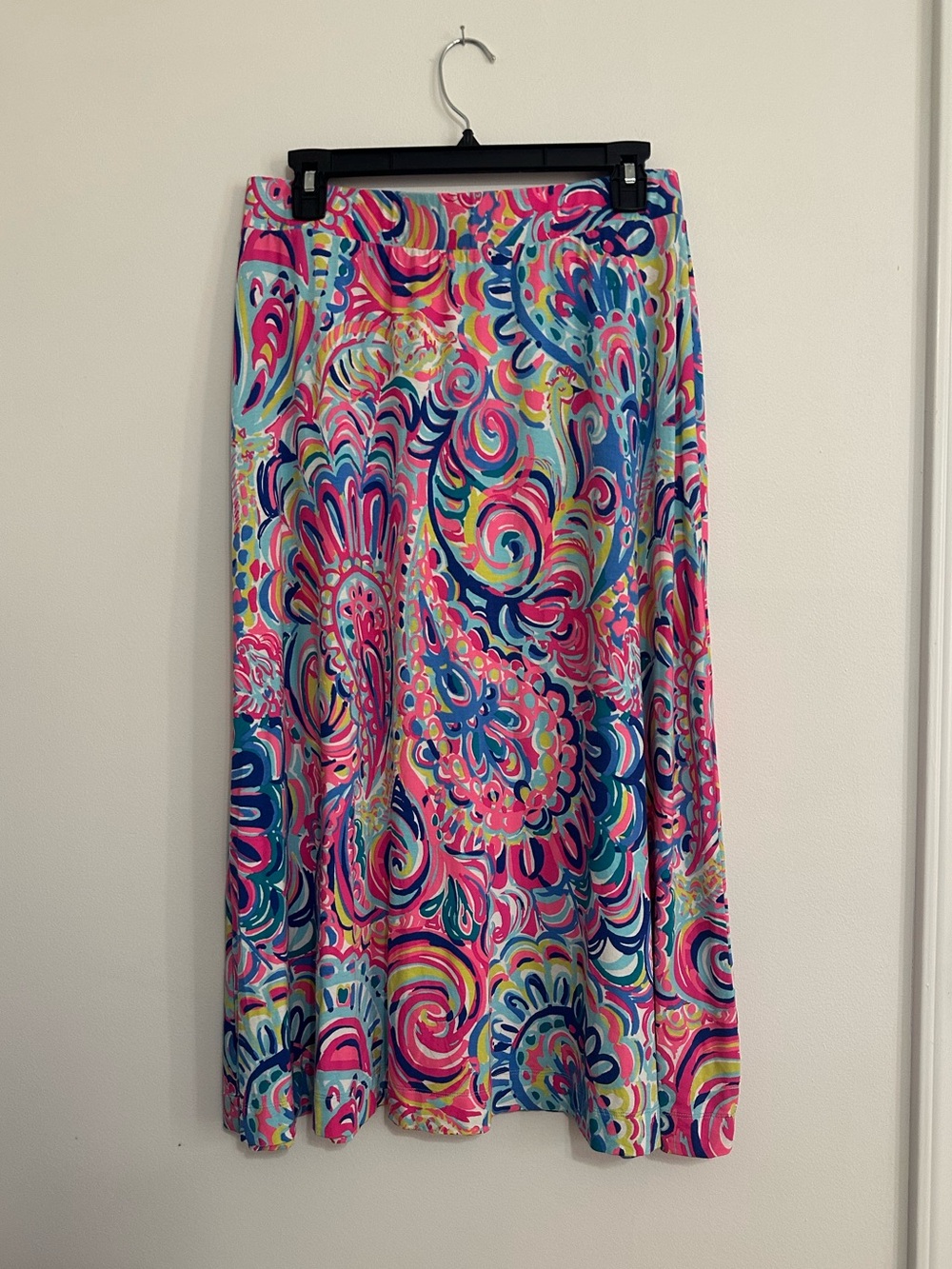Lilly Pulitzer Shia Midi Skirt Psychedelic Sunshine Size M